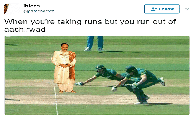 Funny Twitter Memes on David Miller and Faf du Plessis funny run out in Ind vs SA Champions Trophy 