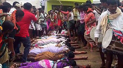 Andhra Pradesh Tribal women allow 'God-men' walk over them in hope of getting pregnant!