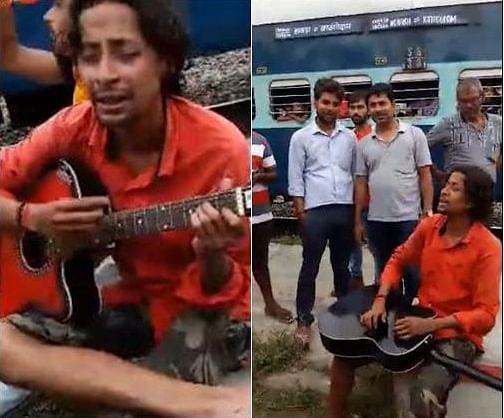 man sings like sonu nigam on railway track video going viral
