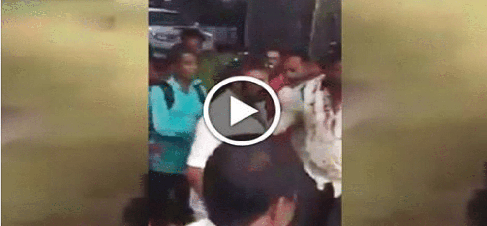 South Indian Film Actor Nandmuri Balakrishna Slap a fan video goes viral on social media 