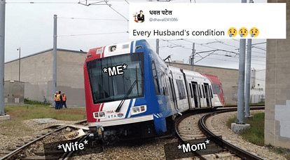  train ‘caught in-between’ two tracks and funny twitter reaction