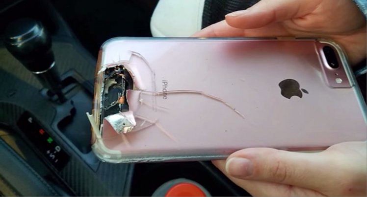  iPhone saves woman's life taking bullet on it in LA Firing