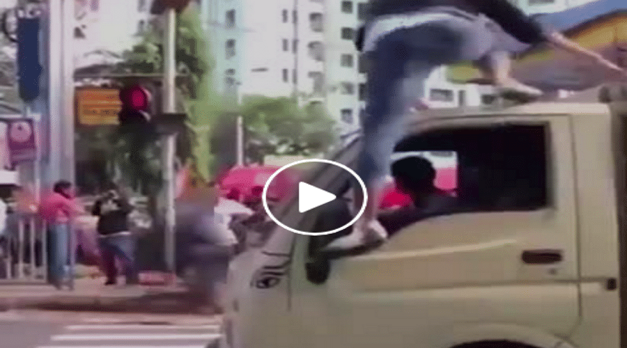 Careless People break traffic rule, watch video what happen then