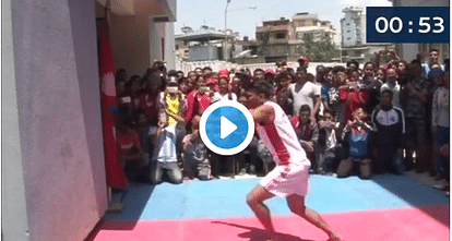 nepali cop made record in maximum backflips in a minute guinness world record