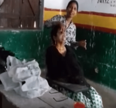 Principal gets facial at Government school Gorakhpur viral video
