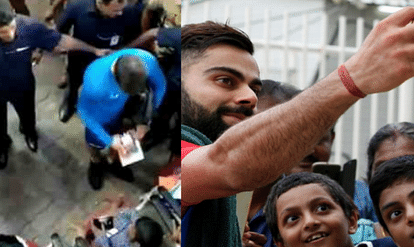 Virat Kohli Ignores Security And Click Selfies With Wheelchair-Bound Kids pics