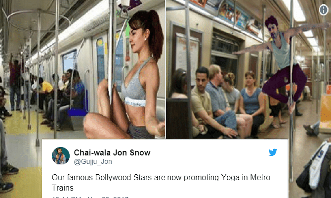 Jacqueline Fernandez’s POLE YOGA picture and hilarious funny meme