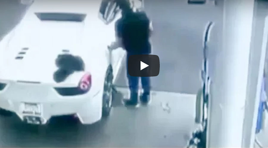 Ferrari car thief has been caught at petrol pump because of fuel tank  