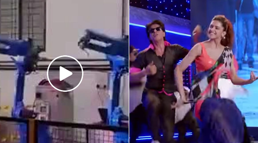 Machines are dancing on Bollywood Song Lungi Dance, Viral Video