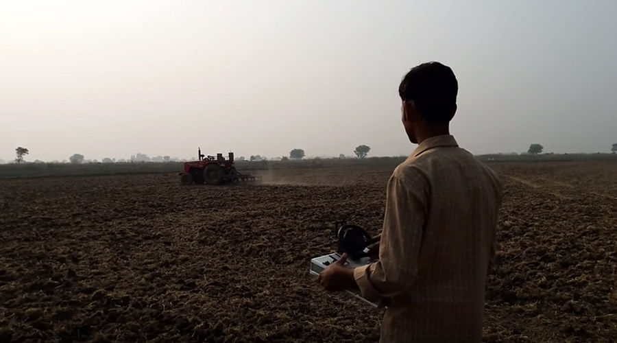 Farmer Son Yogesh Nagar Invents Driverless Tractor Remote