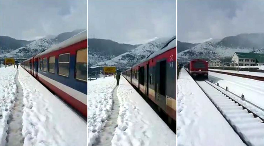 This Train passing snow covered station may divert tourist to Kashmir, Viral Video