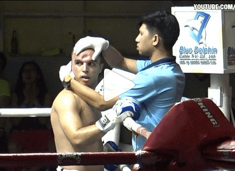 Boxer had serious dent on his forehead during fight 