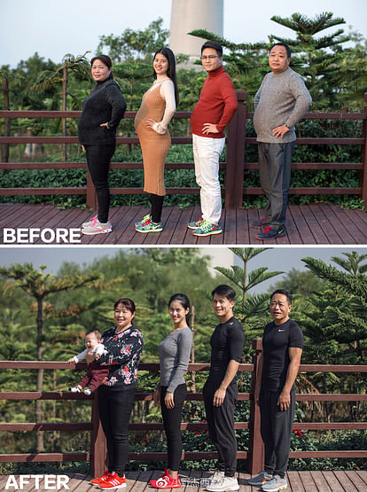 chinese family loses weight together, story will inspire you 