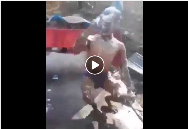 taking bath in winter funny video goes viral on internet 