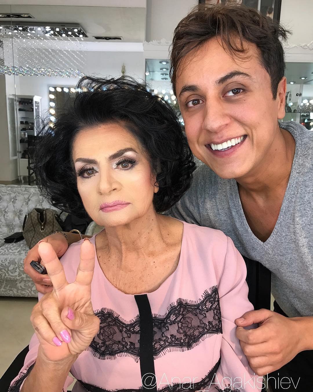 makeup artist Anar Agakishiev। from Azerbaijan makeover old women 