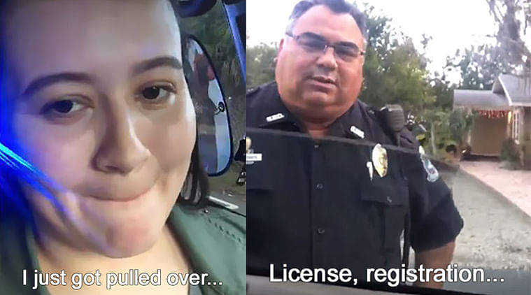 policemen pulled over a girl car and her reaction will make your day 