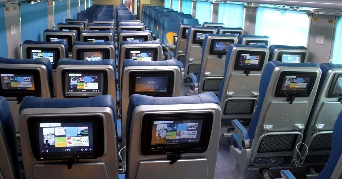railway removed LCD screen from tejas and shatabdi express
