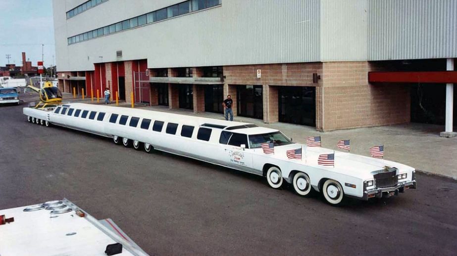 Longest car over the world having halypad, swimming pool and Five star hotel service 