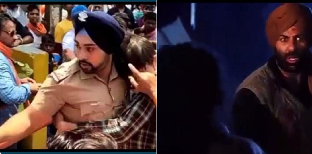 Sikh Police Inspector Gagandeep Singh saves a guy social media praise him 