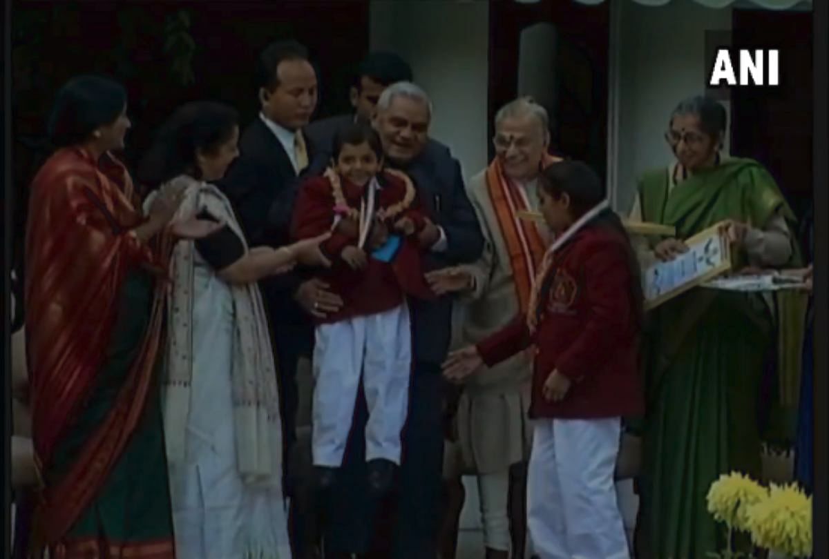 Watch Archive Footage Of Atal Bihari Vajpayee Lifting Child During National Bravery Award Ceremony