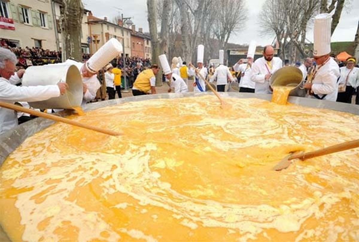 Worlds Biggest omelette festival Celebrate in France