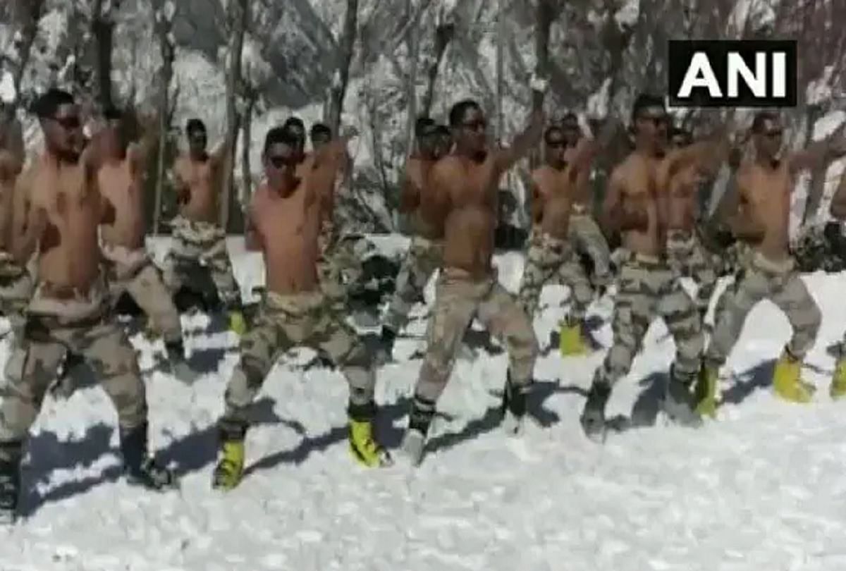 itbp soldiers marshal art video they deployed in 11000 feet above at auli in uttarakhand