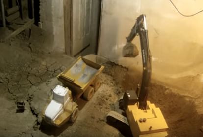 man has been digging his basement with remote controlled miniature machinery for last 14 years