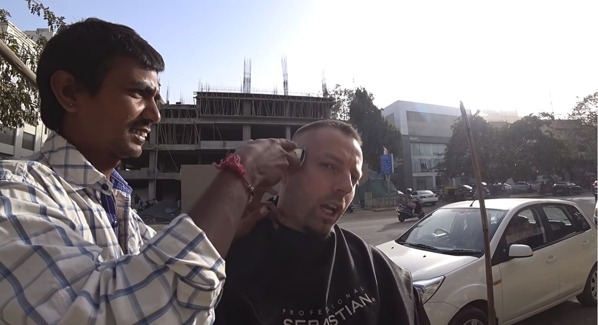 Harald Baldr from Norway gave 400 dollar to ahmedabad barber for haircut video viral