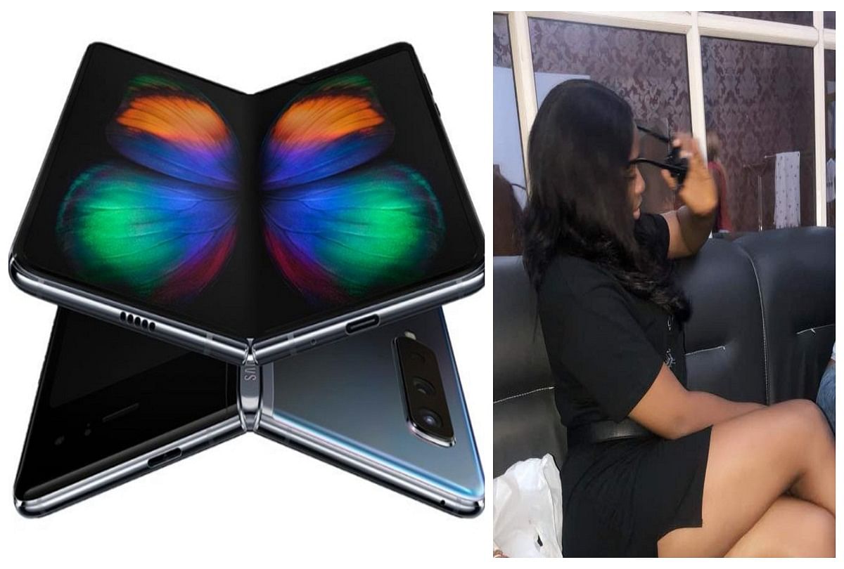 Samsung launches foldable phone samsung galaxy fold girl says I am ready to sell land for this