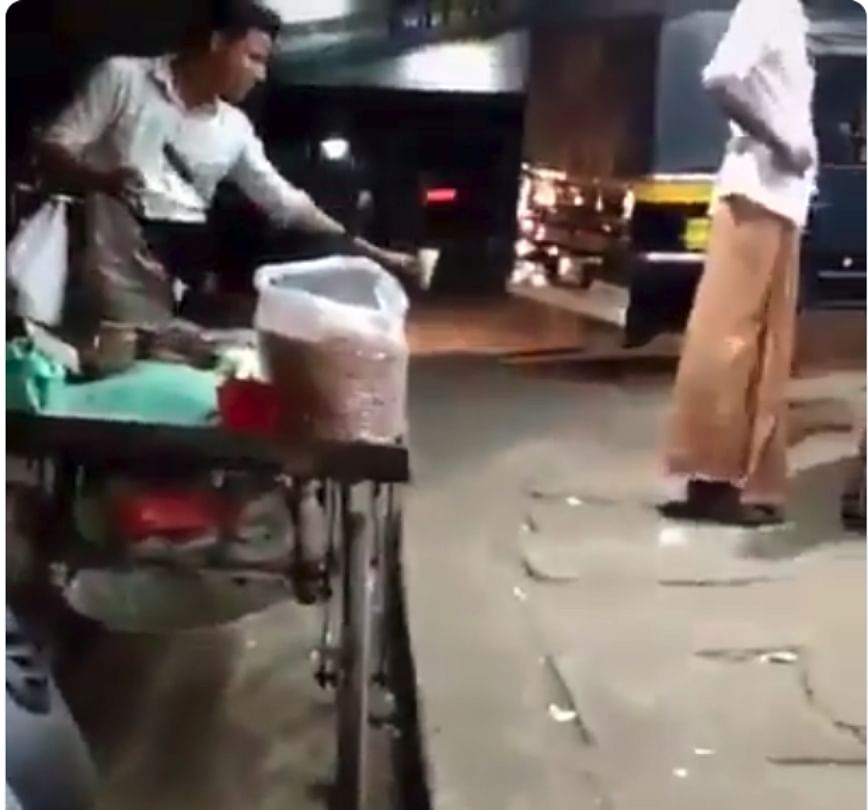 street vendor gave food to kid when nobody seeing video viral