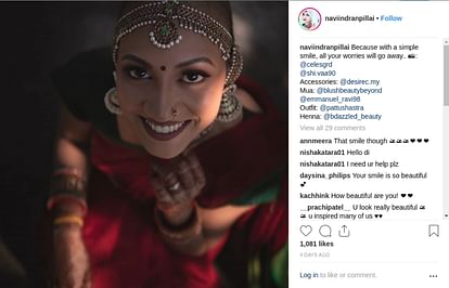 Navi Indran Pillai breast cancer survivor beautiful bridal photoshoot viral on social media