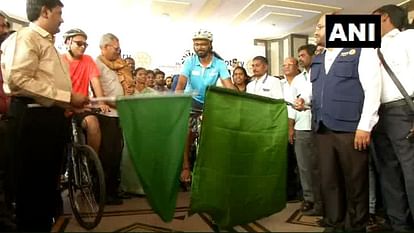 Athlete Naresh Kumar cycling from Chennai to Germany on human trafficking awareness mission