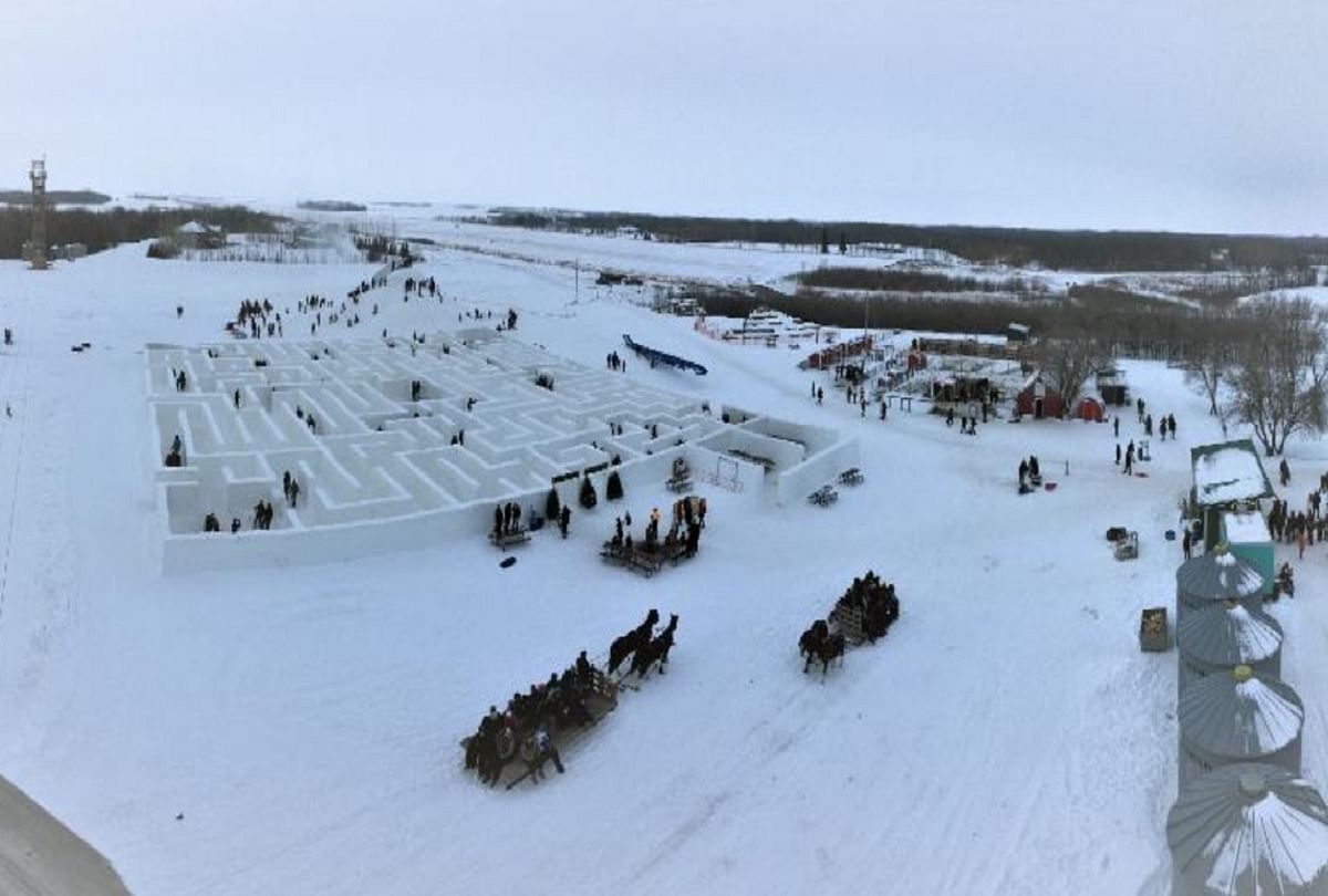 Canadian man awarded Guinness World Record for creating the worlds largest snow maze