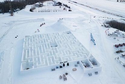 Canadian man awarded Guinness World Record for creating the worlds largest snow maze