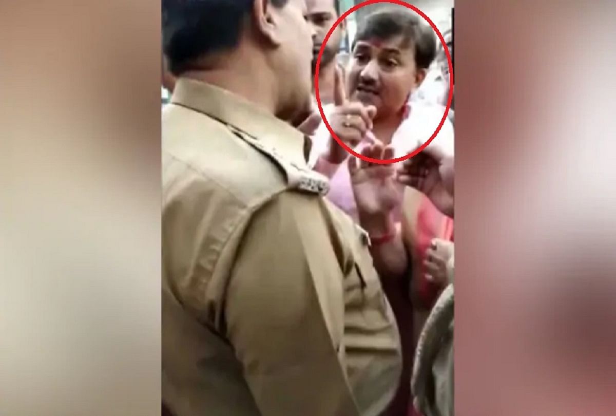 BJP leader Suresh Awasthi threatens Circle Officer in Kanpur Video Viral