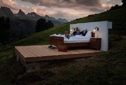 switzerland null stern open air hotel sleep under the stars