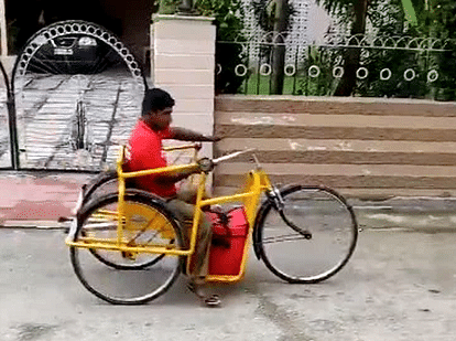 Differently-Abled Delivery Boy Going Viral for Delivering Food on His Tricycle