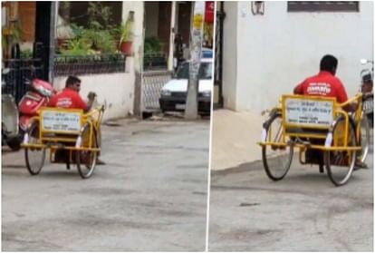 Differently-Abled Delivery Boy Going Viral for Delivering Food on His Tricycle