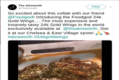 gold chicken wings of 1000 dollars in the ainsworth