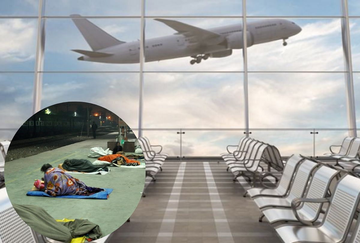 people sleeping at goa airport photo goes viral