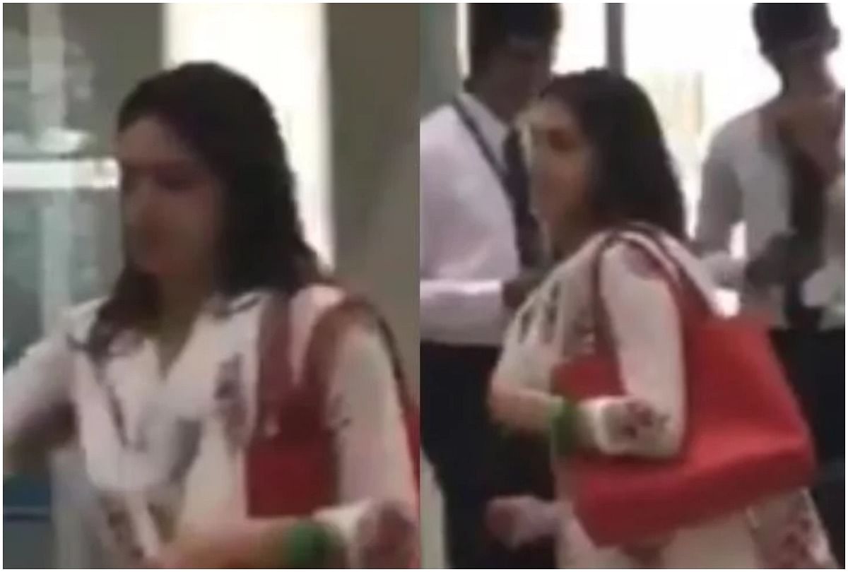 viral video of sara ali khan running on airport