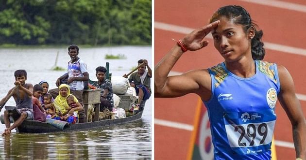 hima das wins gold medal in 400 meter race people give congratulation on social media