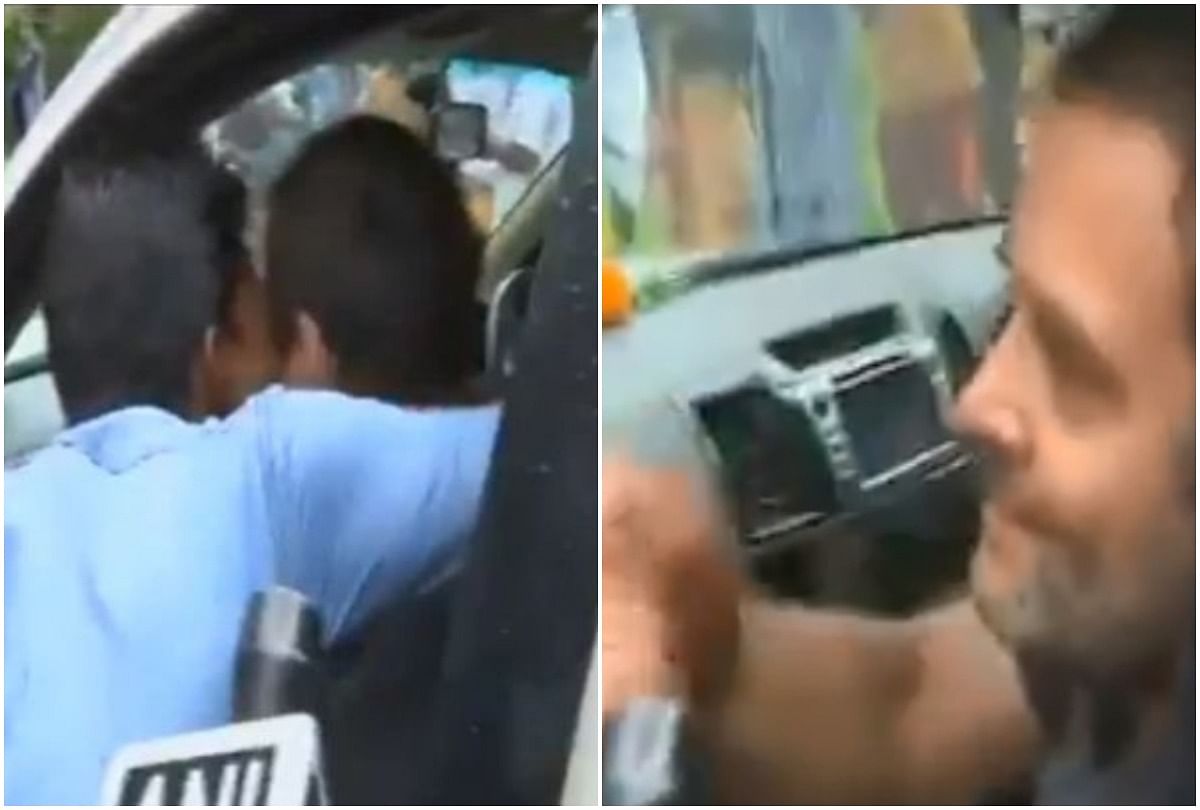 viral video man kisses congress mp rahul gandhi during his visit to wayanad
