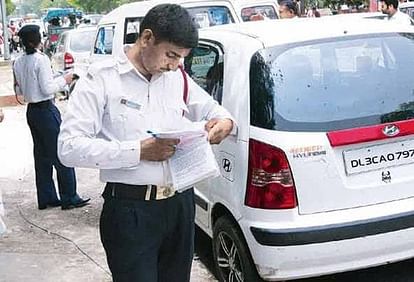 car was parked at home for a month  police issued 15 challan