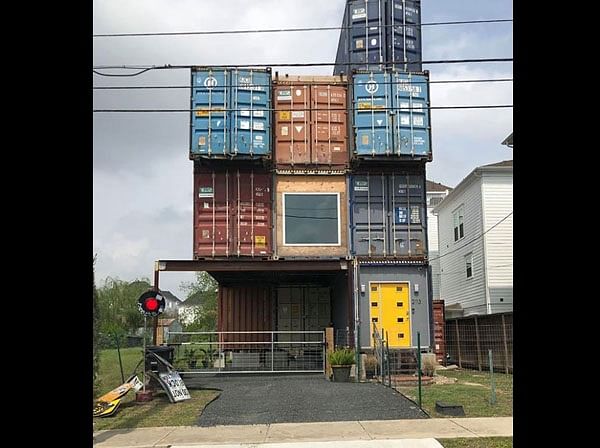 man uses shipping container to build his dream house