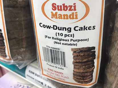 cow dung cake being sold at new jersey store
