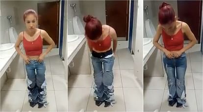 viral video of woman caught steal eight pairs