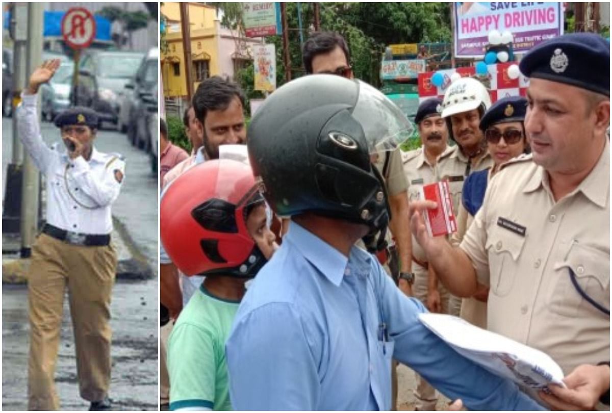 Chirstmas 2019 Goa traffic police distribute chocolate and spread road safety message