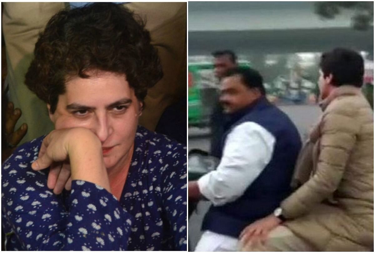 priyanka gandhi travelled congress party worker has been challaned worth Rs 6100