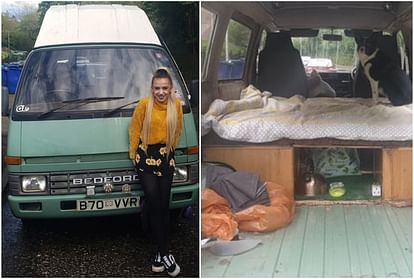 scotland student convert van into home